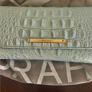 Brahmin  light  blue. Cross body bag and wallet